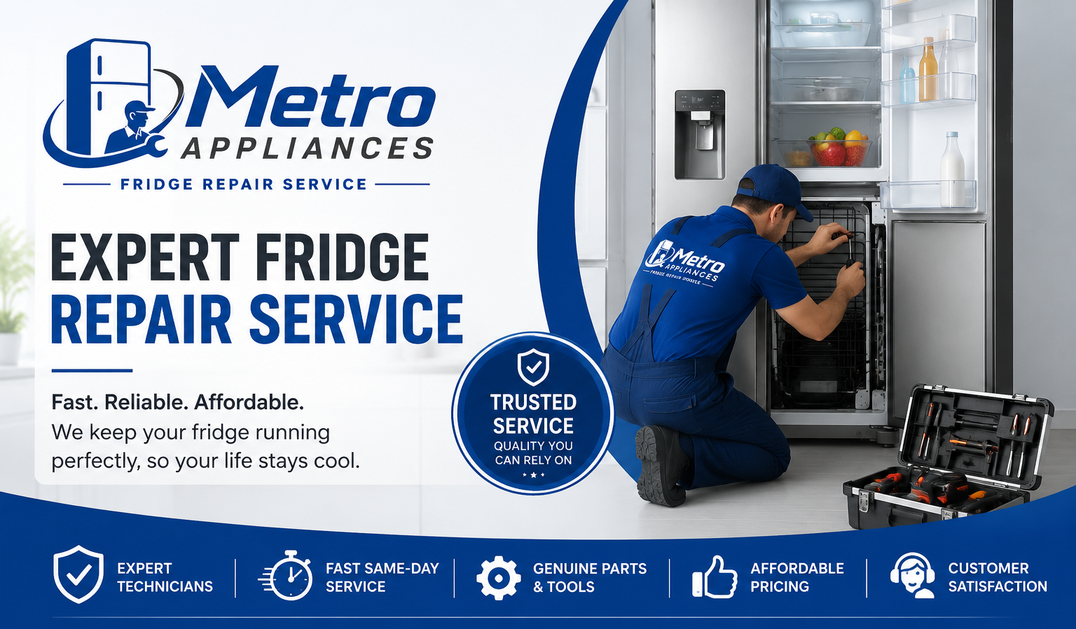 Fridge repair illustration
